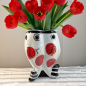 Preview: Reichenbach Porcelain vase koikoi dotted red Design Paola Navone